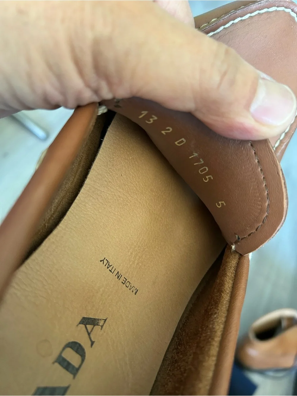 Rare Prada Men's Brown Leather Driving Loafers